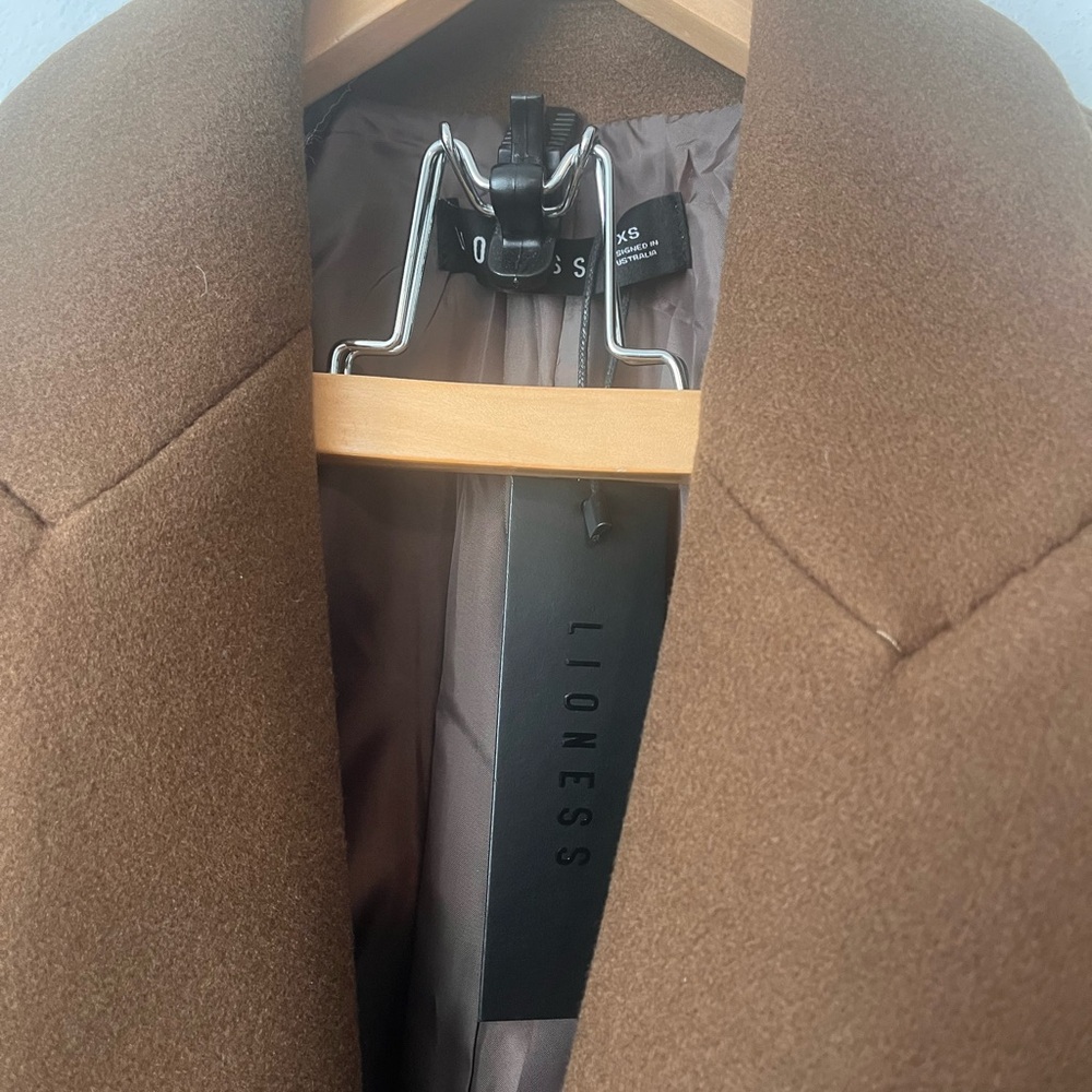 NWT LIONESS Brown Olsen Long Coat from Revolve - Picture 3 of 5